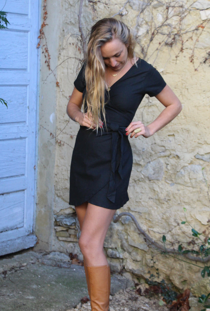 Hemp Organic Cotton Dress. Certified sustainable fashion in our everyday wrap dress.
